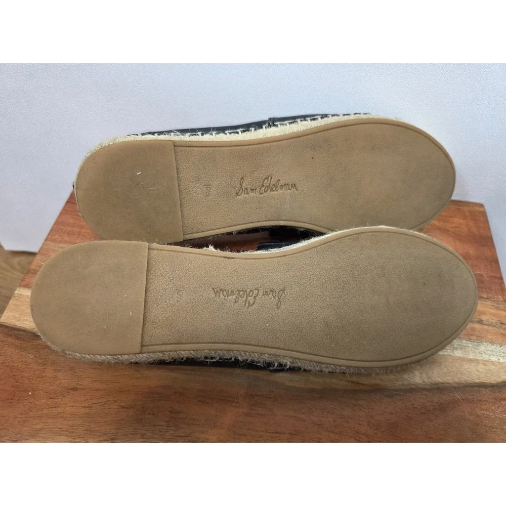 Sam Edelman Kesia Espidrille Loafer Women's Size 10.5 Black Slip On Comfort